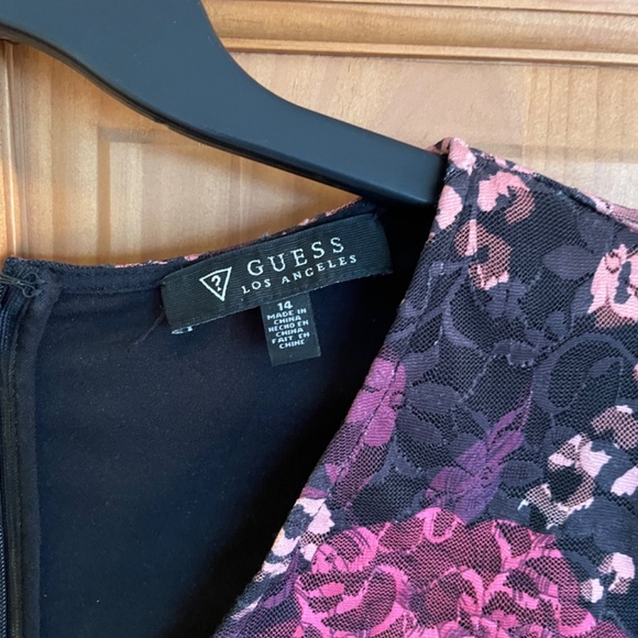 Guess pink black lace dress - Picture 4 of 4
